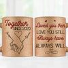 My Heart Clicks With Yours - Couple Personalized Custom Metallic Mug - Gift For Husband Wife, Anniversary