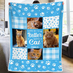 Custom Photo Blanket - Personalized Christmas Memorial Sympathy Gifts For Dog Lovers - You Were My Favorite Hello And My Hardest Goodbye