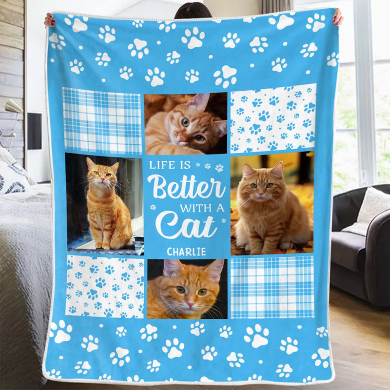 Custom Photo Blanket - Personalized Christmas Memorial Sympathy Gifts For Dogs, Cats - You Were My Favorite Hello And My Hardest Goodbye