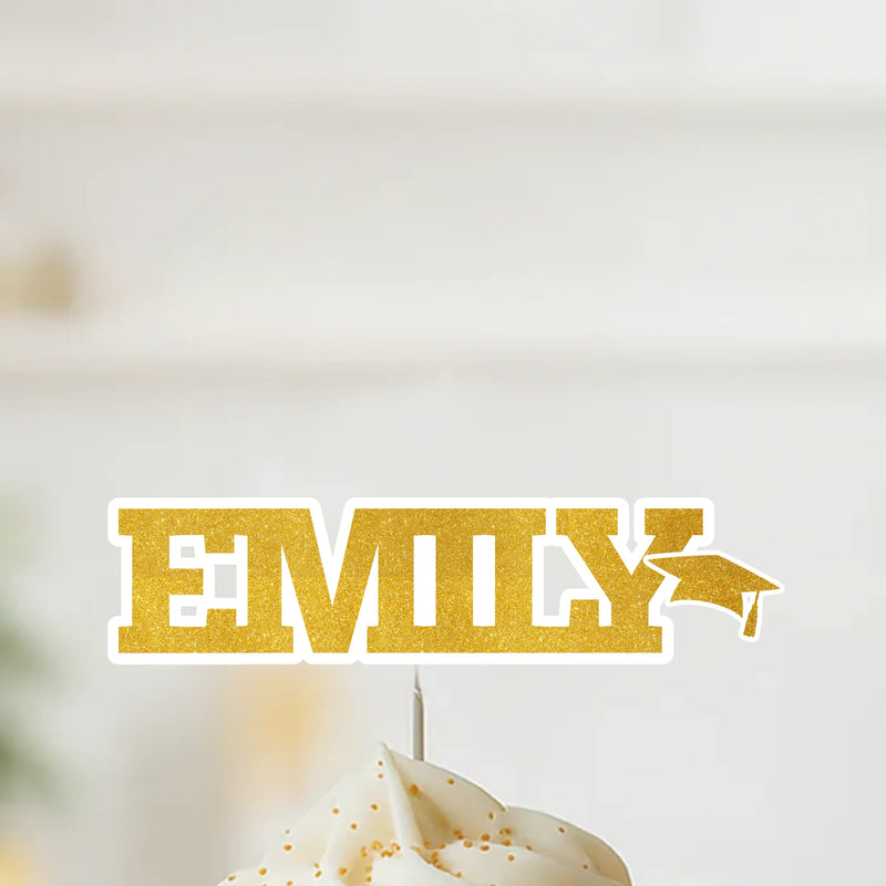 Graduation Never Tasted So Good - Family Personalized Custom Cake Toppers - Graduation Gift For Family Members, Siblings, Brothers, Sisters, Best Friends