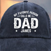 Papa Life, Best Life - Family Personalized Custom Vintage Washed Denim Baseball Cap - Father's Day, Gift For Dad, Grandpa