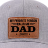 Blessed To Be Called Dad - Family Personalized Custom Leather Patch Hat - Father's Day, Gift For Dad, Grandpa
