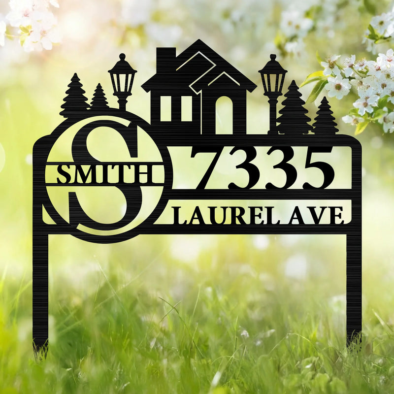 Custom Metal Garden Stake - Personalized Birthday Gifts For Family - Home Sweet Home Awaits