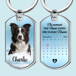 Custom Photo Your Paw Prints Are Etched In My Soul - Memorial Personalized Custom Keychain - Sympathy Gift For Dog Lovers