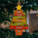Custom Wood Ornament - Personalized Christmas Birthday Gifts For Family - Spelling Love, Letter By Letter