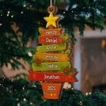 Custom Wood Ornament - Personalized Christmas Birthday Gifts For Family - Spelling Love, Letter By Letter