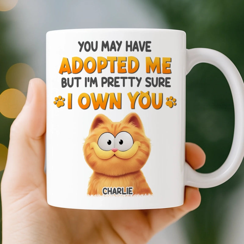 Custom Mug - Personalized Birthday Gifts For Cat Lovers, Cat Mom And Dad - Owned By My Cat