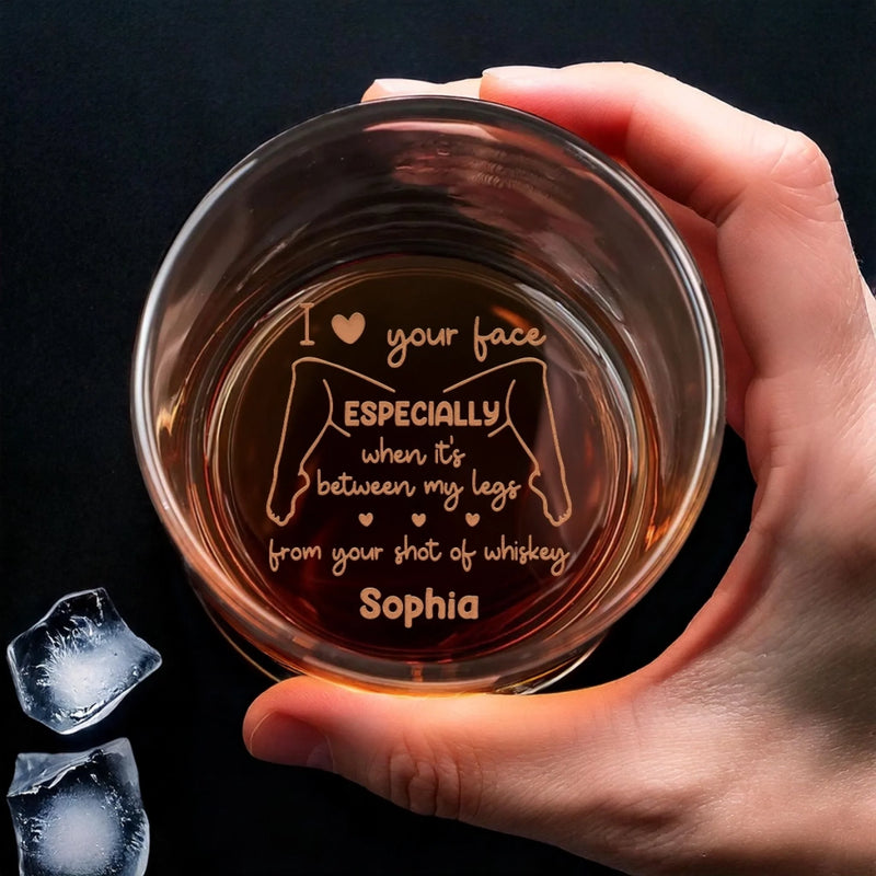 Custom Whiskey Glass - Personalized Anniversary Wedding Gifts For Husband And Wife, Him And Her, Wine, Bourbon, Whiskey Lovers - Straight Up, You’re Mine