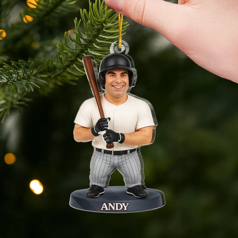 Custom Photo Acrylic Ornament - Personalized Christmas Birthday Sport Gifts For Sports Lovers - Life’s Better In A Ballpark