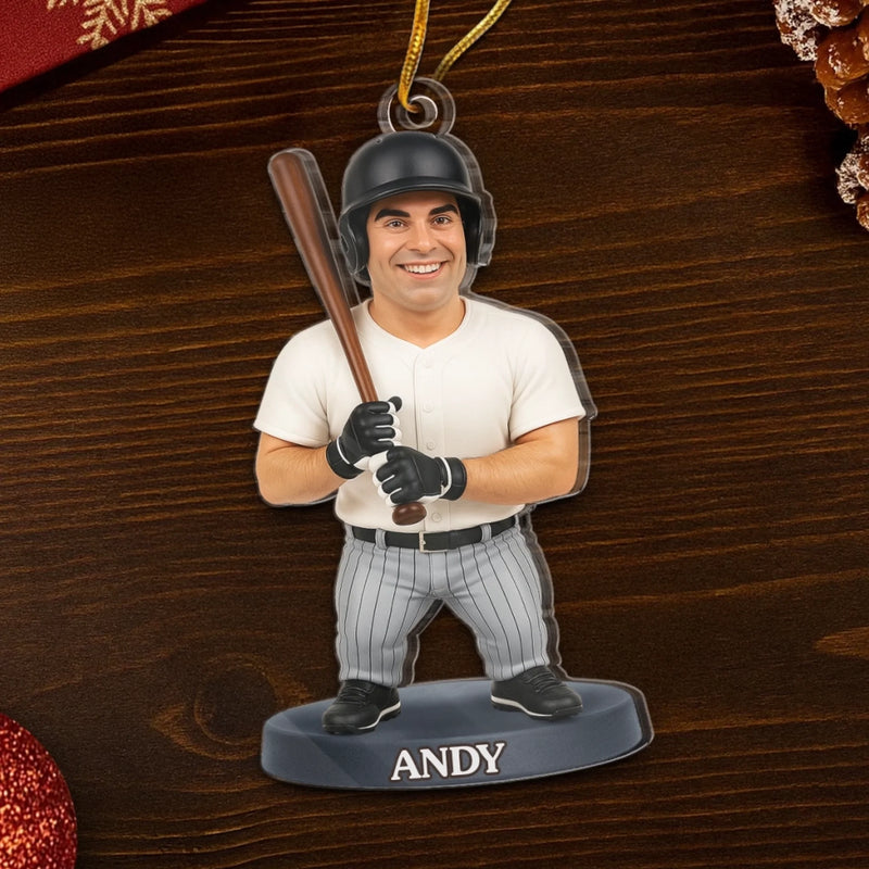Custom Photo Acrylic Ornament - Personalized Christmas Birthday Sport Gifts For Sports Lovers - Life’s Better In A Ballpark