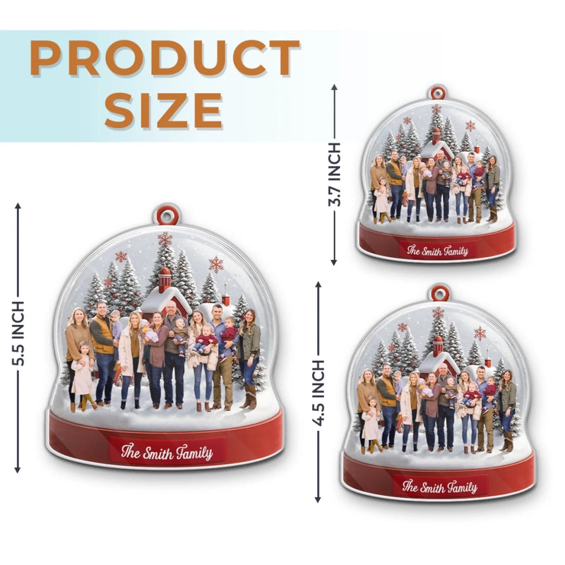Custom Photo Acrylic Ornament - Personalized Christmas Birthday Gifts For Mom, Dad, Kids - Together Is The Best Place To Be