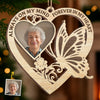 Custom Photo Wood Ornament - Personalized Christmas Memorial Sympathy Gifts For Loss Of Mom, Dad - In Loving Memory