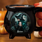 Custom 12oz Ceramic Cauldron Coffee Mug - Personalized Halloween Witchy Gifts For Witch Lovers, Sisters, BFF - Mystic Witch Vibes