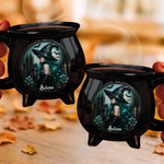 Custom 12oz Ceramic Cauldron Coffee Mug - Personalized Halloween Witchy Gifts For Witch Lovers, Sisters, BFF - Mystic Witch Vibes