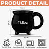 Custom 12oz Ceramic Cauldron Coffee Mug - Personalized Halloween Witchy Gifts For Besties, Sisters, BFF, Family, Yourself - Midnight Sorcery