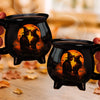 Custom Witch Cauldron Coffee Mug - Personalized Anniversary Halloween Witchy Gifts For Husband And Wife, Him And Her - Two Souls One Magic