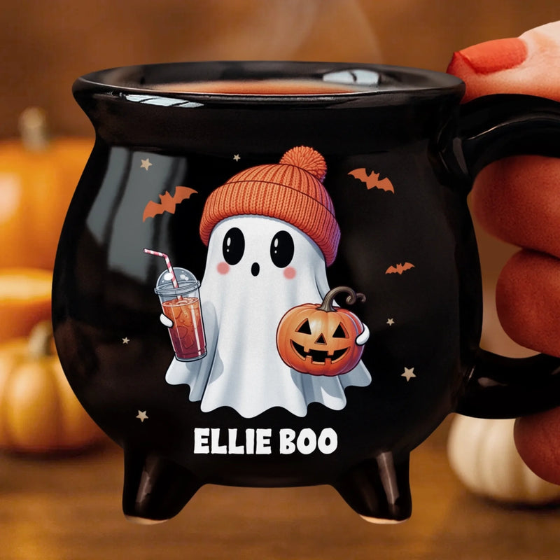 Custom 12oz Ceramic Cauldron Coffee Mug - Personalized Halloween Witchy Gifts For Besties, Sisters, BFF, Family, Yourself - Trick Or Treat Yourself