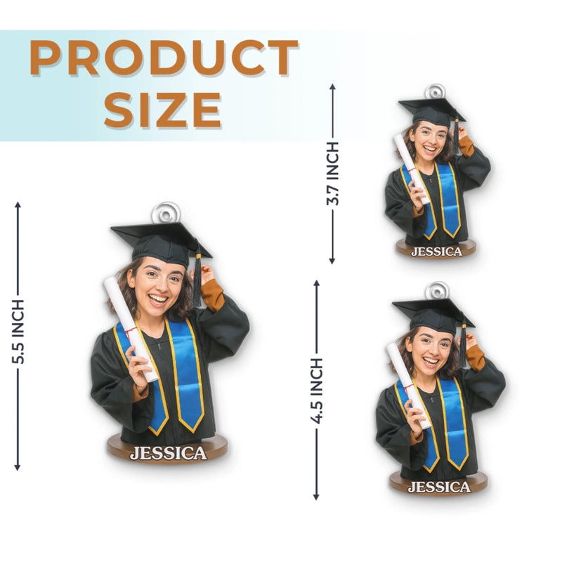 Custom Photo Acrylic Ornament - Personalized Christmas Graduation Gifts For Him, Her - Class Of Champions