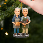 Custom Photo Acrylic Ornament - Personalized Christmas Birthday Gifts For Farmers, Couple - Strong Roots Grow With Hard Work