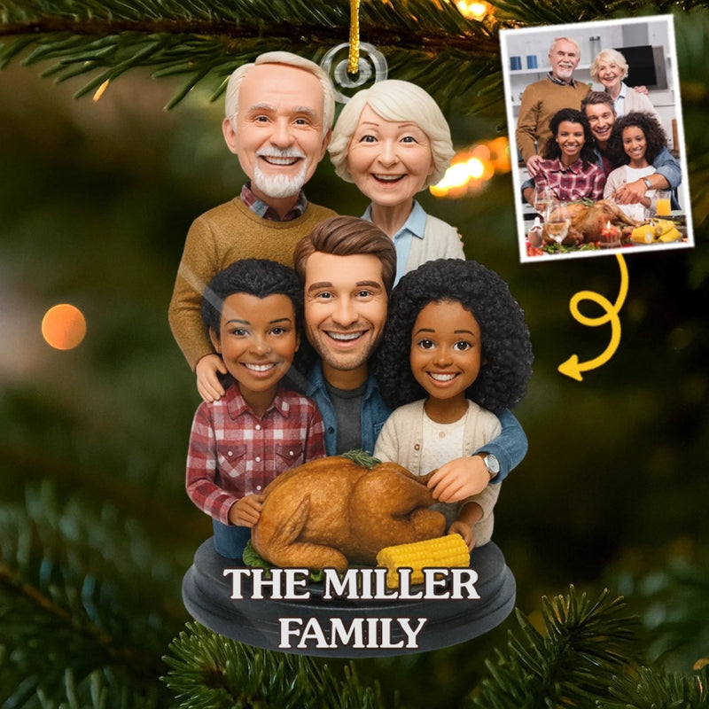 Custom Photo Acrylic Ornament - Personalized Christmas Birthday Gifts For Mom, Dad, Brother, Sister, Kids - Where Love Always Belongs