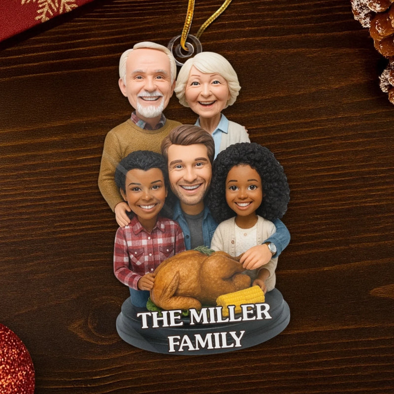 Custom Photo Acrylic Ornament - Personalized Christmas Birthday Gifts For Mom, Dad, Brother, Sister, Kids - Where Love Always Belongs