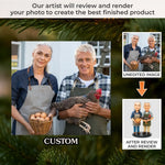 Custom Photo Acrylic Ornament - Personalized Christmas Birthday Gifts For Farmers, Couple - Strong Roots Grow With Hard Work