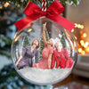 Custom Photo 3D Acrylic Ball Ornament - Personalized Best Friend Christmas Birthday Gifts For Women, Besties, Sisters, BFF - All I Want For Xmas Is Us