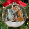 Custom Photo 3D Acrylic Ball Ornament - Personalized Anniversary Christmas Wedding Gifts For Husband And Wife, Him And Her - True Love Never Melts