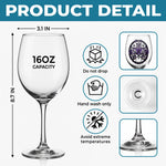 Custom Stemmed Wine Glass - Personalized Best Friend Birthday Gifts For BFF, Sisters, Bestie - Witch Vibes Only This Halloween