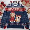 Custom Unisex Ugly Sweatshirt - Personalized  Christmas Birthday Gifts For Dog Lovers, Dog Dad And Mom - A Pawfect Holiday Duo