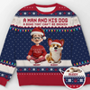 Custom Unisex Ugly Sweatshirt - Personalized  Christmas Birthday Gifts For Dog Lovers, Dog Dad And Mom - Forever My Pawtner In Crime