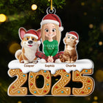 Custom Acrylic Ornament - Personalized Christmas Birthday Gifts For Family - Cold Nose Warm Hearts