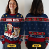 Custom Unisex Ugly Sweatshirt - Personalized  Christmas Birthday Gifts For Dog Cat Lovers, Dog Dad And Mom, Cat Owners - Santa’s Favorite Dog Mom