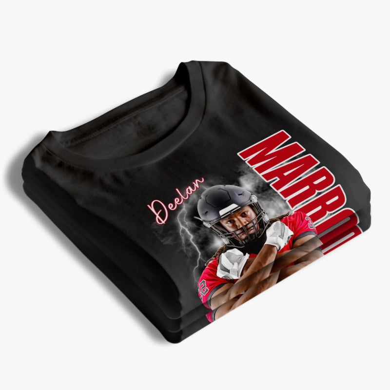 Custom Player Football T-shirt, Hoodie - Personalized Gift For Birthday, Football Football Lovers, NFL Fans, Sport Lovers, Senior Graduation Gift - Bootleg T-shirt With Photo