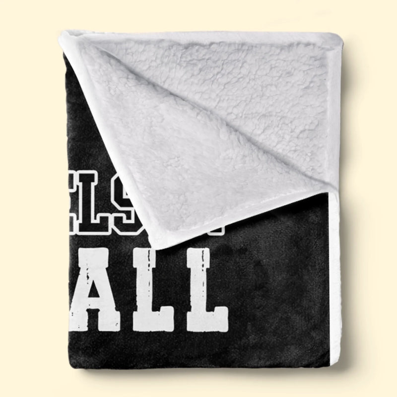Custom American Football Blanket - Personalized Gift For Birthday, Football Football Lovers, NFL Fans, Sport Lovers, Senior Graduation Gift - Living The Football Dream With School Name