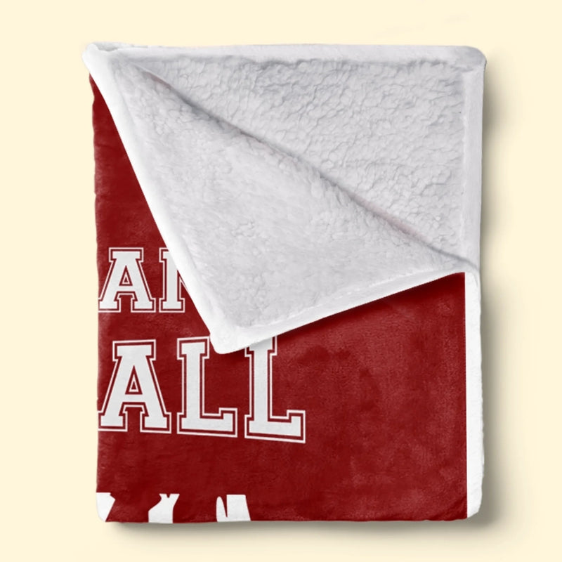 Custom American Football Blanket - Personalized Gift For Birthday, Football Football Lovers, NFL Fans, Sport Lovers, Senior Graduation Gift - Team Name with Flag