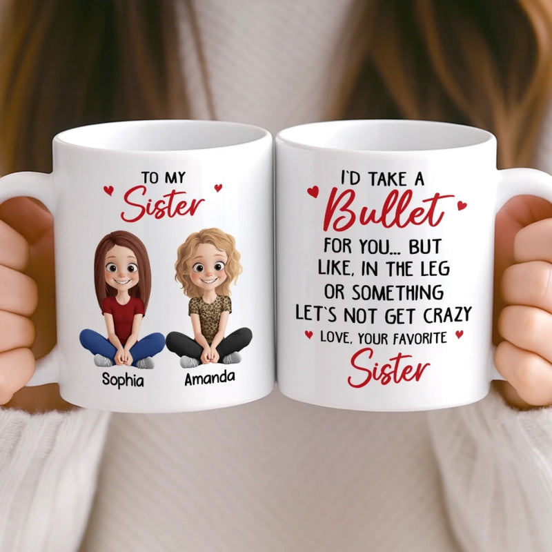 Custom Mug - Personalized Best Friend Birthday Gifts For Women, Besties, Sisters, BFF - Bestie Smiles Brighten Every Day