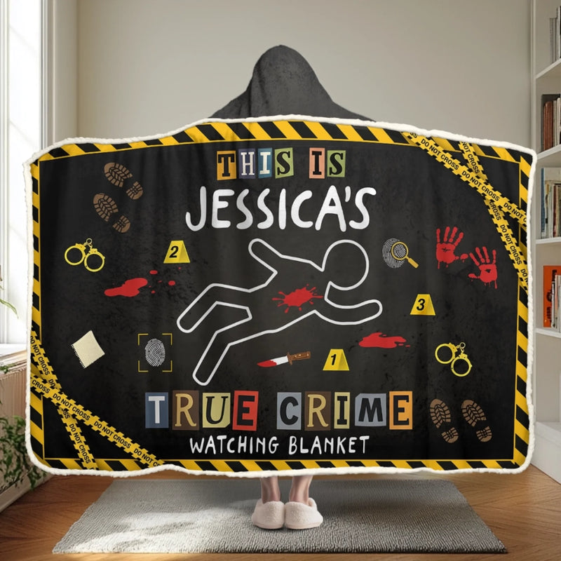 Custom Snuggle Blanket, Hoodie Blanket - Personalized Halloween Birthday Gifts For Best Friends, Family, Coworker, Work Bestie - Serial Snacker, Serial Watcher