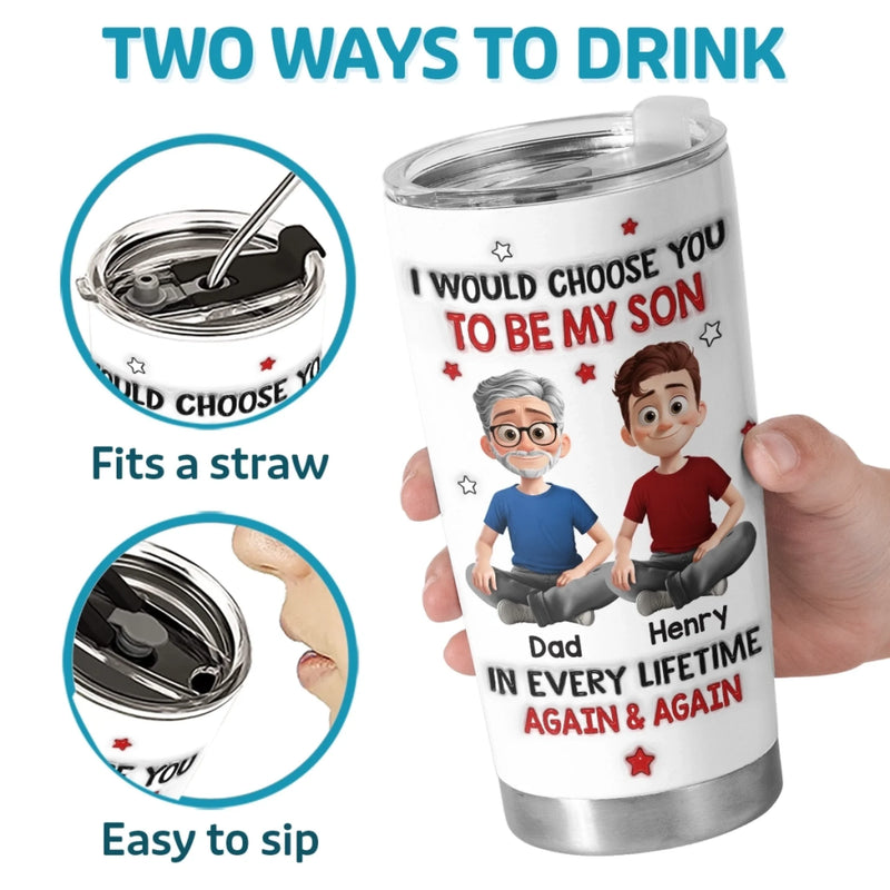 Custom Tumbler - Personalized Birthday Gifts For Mom, Dad, Son - My Son My Forever Gift