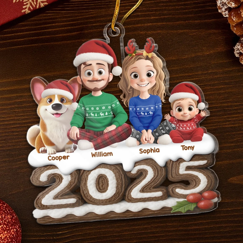 Custom Acrylic Ornament - Personalized Christmas Birthday Gifts For Family, Dog Cat Lovers - Together Is Our Best Tradition