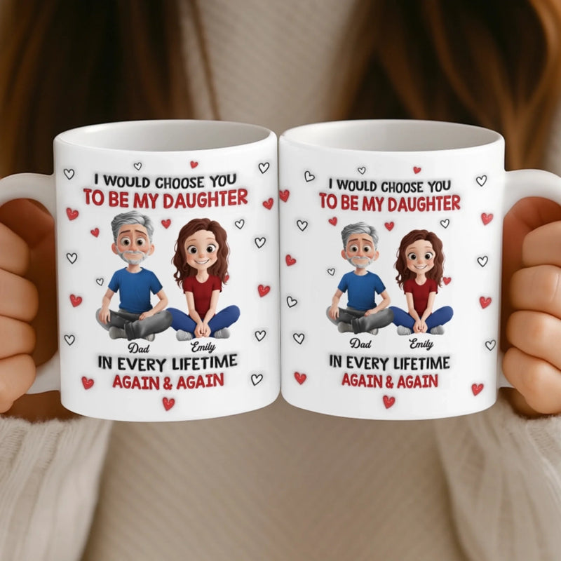 Custom Mug - Personalized Birthday Gifts For Mom, Dad, Daughter - My Daughter My Forever Love