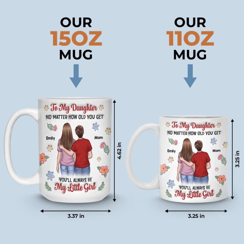 Custom Mug - Personalized Birthday Gifts For Dad, Mom, Daughter - Love Grows In Every Embrace
