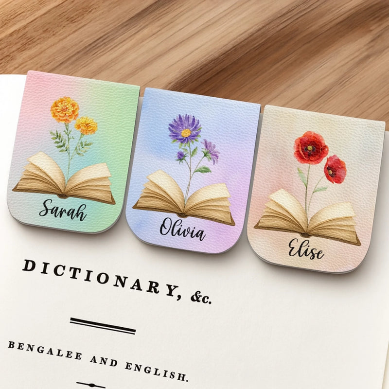 Custom Leather Magnetic Bookmark - Personalized  Bookish Gifts For Book Lovers, Bookworms, Readers - Reading Is My Superpower