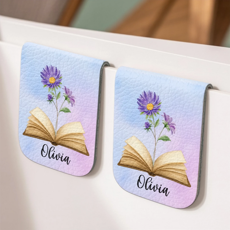 Custom Leather Magnetic Bookmark - Personalized  Bookish Gifts For Book Lovers, Bookworms, Readers - Reading Is My Superpower