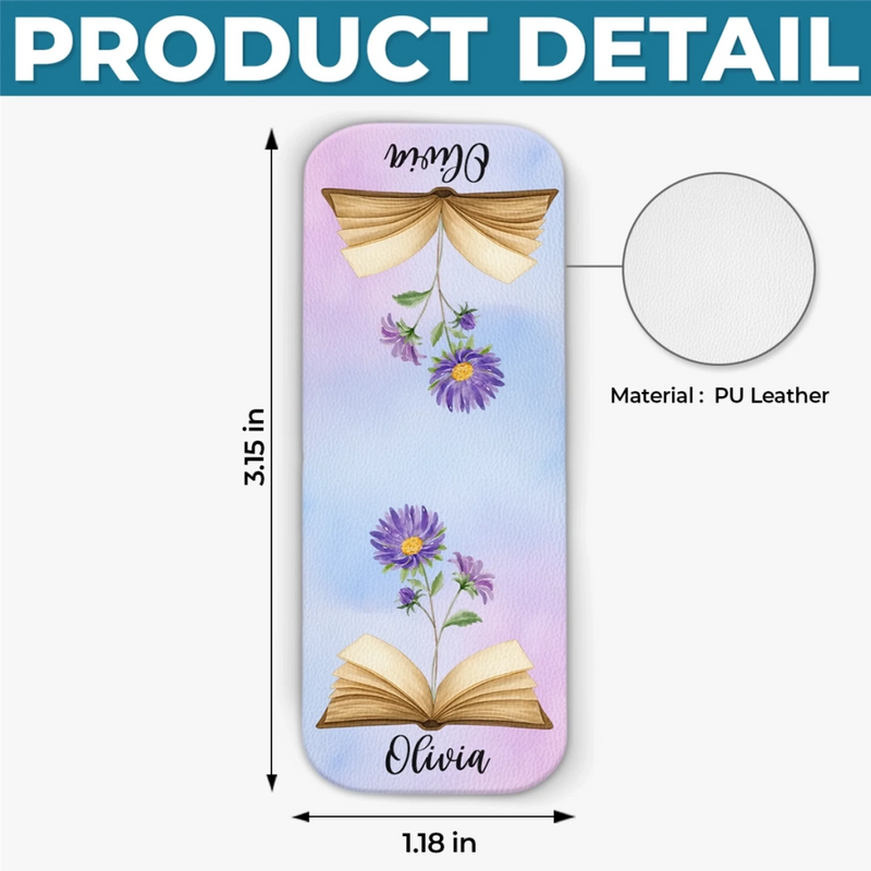 Custom Leather Magnetic Bookmark - Personalized  Bookish Gifts For Book Lovers, Bookworms, Readers - Reading Is My Superpower