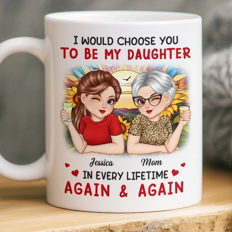 Custom Mug - Personalized Birthday Gifts For Mom, Daughter - A Daughter Love Lasts Forever