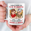 Custom Mug - Personalized Birthday Gifts For Mom, Daughter - A Daughter Love Lasts Forever