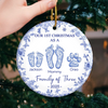 Custom First Christmas Ceramic Ornament - Personalized Christmas Birthday Gifts For Mom, Dad, Brother, Sister, Kids - Together Wrapped In Winter Magic