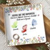Custom Butterfly Full-Print Jewelry Dish - Personalized Best Friend Birthday Gifts For Women, Besties, Sisters, BFF  - Friends Are Flowers That Never Fade