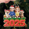 Custom Acrylic Ornament - Personalized Christmas Birthday Gifts For Family, Dog Cat Lovers - New Year, Same Goofy Crew